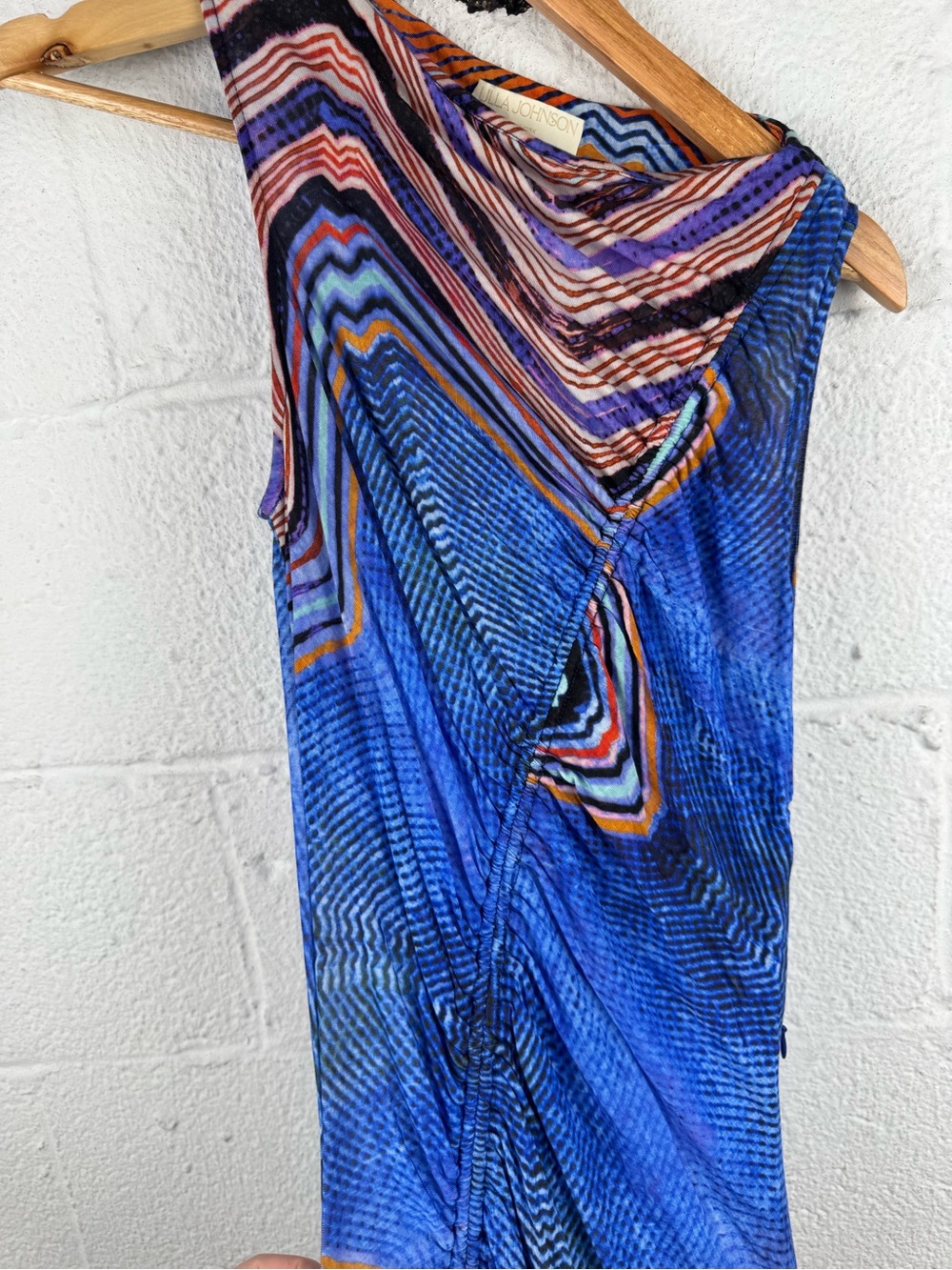 Ulla Johnson Natalia Ruched Lyocell Maxi Dress – Neptune Print – Size P - Picture 7 of 13